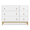 image:imagebabyGap Legacy 6 Drawer Dresser with Leather Pulls and Interlocking Drawers by Delta Children  Greenguard Gold Certified Sage Green wNaturalBianca WhiteNatural