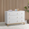 image:imagebabyGap Legacy 6 Drawer Dresser with Leather Pulls and Interlocking Drawers by Delta Children  Greenguard Gold Certified Sage Green wNaturalBianca WhiteNatural
