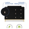 image:imagebabyGap Legacy 6 Drawer Dresser with Leather Pulls and Interlocking Drawers by Delta Children  Greenguard Gold Certified Sage Green wNaturalEbonyNatural