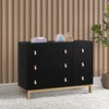 image:imagebabyGap Legacy 6 Drawer Dresser with Leather Pulls and Interlocking Drawers by Delta Children  Greenguard Gold Certified Sage Green wNaturalEbonyNatural