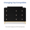 image:imagebabyGap Legacy 6 Drawer Dresser with Leather Pulls and Interlocking Drawers by Delta Children  Greenguard Gold Certified Sage Green wNaturalEbonyNatural