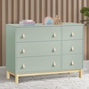 image:imagebabyGap Legacy 6 Drawer Dresser with Leather Pulls and Interlocking Drawers by Delta Children  Greenguard Gold Certified Sage Green wNaturalSage Green WNatural