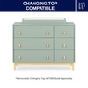 image:imagebabyGap Legacy 6 Drawer Dresser with Leather Pulls and Interlocking Drawers by Delta Children  Greenguard Gold Certified Sage Green wNaturalSage Green WNatural