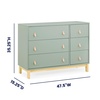 image:imagebabyGap Legacy 6 Drawer Dresser with Leather Pulls and Interlocking Drawers by Delta Children  Greenguard Gold Certified Sage Green wNaturalSage Green WNatural