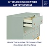 image:imagebabyGap Legacy 6 Drawer Dresser with Leather Pulls and Interlocking Drawers by Delta Children  Greenguard Gold Certified Sage Green wNaturalSage Green WNatural