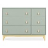 image:imagebabyGap Legacy 6 Drawer Dresser with Leather Pulls and Interlocking Drawers by Delta Children  Greenguard Gold Certified Sage Green wNaturalSage Green WNatural