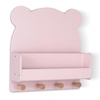 image:imagebabyGap by Delta Children Brannan Bear Wall Shelf with 4 Hooks WhiteBlush