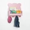 image:imagebabyGap by Delta Children Brannan Bear Wall Shelf with 4 Hooks WhiteBlush
