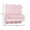 image:imagebabyGap by Delta Children Brannan Bear Wall Shelf with 4 Hooks WhiteBlush
