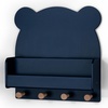 image:imagebabyGap by Delta Children Brannan Bear Wall Shelf with 4 Hooks WhiteNavy