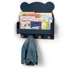 image:imagebabyGap by Delta Children Brannan Bear Wall Shelf with 4 Hooks WhiteNavy