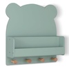 image:imagebabyGap by Delta Children Brannan Bear Wall Shelf with 4 Hooks WhiteSage Green