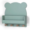 image:imagebabyGap by Delta Children Brannan Bear Wall Shelf with 4 Hooks WhiteSage Green