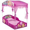 image:imageDelta Children  Disney Princess Plastic Sleep and Play Toddler Bed with Canopy Pink