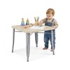 image:imageDelta Children Bistro Kids Play Table  Ideal for Arts amp Crafts Snack Time Homeschooling Homework amp More Aqua MetalNatural BirchGrey With Natural Birch