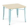 image:imageDelta Children Bistro Kids Play Table  Ideal for Arts amp Crafts Snack Time Homeschooling Homework amp More Grey MetalNatural BirchAqua With Natural Birch