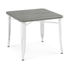 image:imageDelta Children Bistro Kids Play Table  Ideal for Arts amp Crafts Snack Time Homeschooling Homework amp More Grey MetalNatural BirchWhite With Grey Barnboard