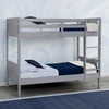 image:imageDelta Children Convertible Twin Over Twin Wood Bunk Bed with Ladder and Guardrails  Use as Bunk Bed or 2 StandAlone Twin Beds GreyBunk Bed Only