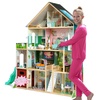 image:imageDelta Children Deluxe Maui Dollhouse  Large 4Story Dollhouse with 12 Rooms Includes 50 Accessories  Working Elevator Wave Slide LightsSounds  Fits 12inch Dolls  Pretend Play Gift for Ages 3