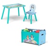 image:imageDelta Children Disney Minnie Mouse 3Piece Toddler Playroom Set Includes Table Chair and Toy Box PinkBluey