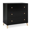 image:imageDelta Children Essex 3 Drawer Dresser with Interlocking Drawers Bianca WhiteNaturalEbonyNatural