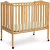 image:imageDelta Children Folding Portable Mini Baby Crib with 15inch Mattress  Greenguard Gold Certified WhiteNatural