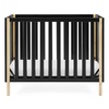 image:imageDelta Children Gio Mini Crib with 275 Mattress Included EbonyNaturalEbonyNatural