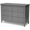 image:imageDelta Children Haven 6 Drawer Dresser with Interlocking Drawers  Greenguard Gold Certified WhiteGrey