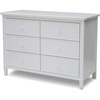 image:imageDelta Children Haven 6 Drawer Dresser with Interlocking Drawers  Greenguard Gold Certified WhiteWhite