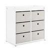 image:imageDelta Children Hayes Changing Table and Dresser for Bedroom with 6 Fabric Drawers Charcoal GreyFlaxBianca WhiteFlax Bins