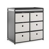 image:imageDelta Children Hayes Changing Table and Dresser for Bedroom with 6 Fabric Drawers Charcoal GreyFlaxCharcoal GreyFlax