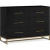 image:imageDelta Children Jade 6 Drawer Dresser with Interlock Drawer System Black EbonyMelted BronzeBlack EbonyMelted Bronze