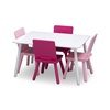 image:imageDelta Children Kids Table and Chair Set 4 Chairs Included GreyBlueWhitePink