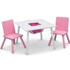 image:imageDelta Children Kids Table and Chair Set with Storage Basket  Toddler Activity Desk for Arts Crafts amp Play Snacks amp Learning  2 Chairs Included Sturdy Wood GREENGUARD Gold Certified Ages 36WhitePink