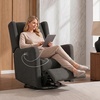 image:imageDelta Children Mercer Electronic Power Recliner and Swivel Glider with USB Port in LiveSmart Performance Fabric  Water Repellent amp Stain Resistant PearlDark Grey