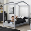 image:imageDelta Children Poppy House Wood Twin Bed Platform Bed  No Box Spring Needed GreyGrey