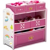 image:imageDelta Children Princess Crown Design amp Store 6 Bin Toy Storage Organizer  Greenguard Gold Certified WhitePinkWhitePink
