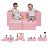 image:imageDelta Children Serta Perfect Sleeper Convertible Sofa amp Play Set for Kids and Toddlers Modular Foam Couch and Flip Out Lounger with 2 Ottomans GreyPink