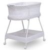 image:imageDelta Children Sweet Dreams Bassinet with Airflow Mesh Bedside Portable Crib with Vibration Lights and Music Grey InfinityGrey Infinity