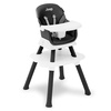 image:imageJeep Milestone 6in1 High Chair by Delta Children  High Chair Converts to Stool Booster Seat Toddler Chair Activity Table and Desk and Chair Sage GreenBlack