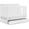 image:imageSimmons Kids Logan 6in1 Convertible Crib with Underdrawer  Greenguard Gold Certified ChestnutBianca White