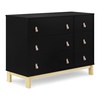 image:imagebabyGap Legacy 6 Drawer Dresser with Leather Pulls and Interlocking Drawers by Delta Children  Greenguard Gold Certified Sage Green wNaturalEbonyNatural