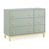 image:imagebabyGap Legacy 6 Drawer Dresser with Leather Pulls and Interlocking Drawers by Delta Children  Greenguard Gold Certified Sage Green wNaturalSage Green WNatural