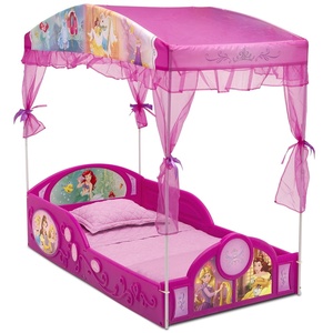 image:imageDelta Children  Disney Princess Plastic Sleep and Play Toddler Bed with Canopy Pink