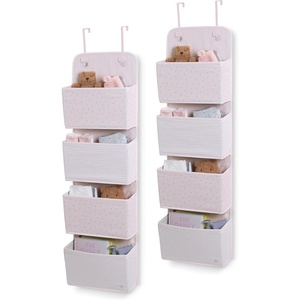 image:imageDelta Children  babyGap 2Pack Over the Door Storage Organizer with 4 Pockets GreyPink