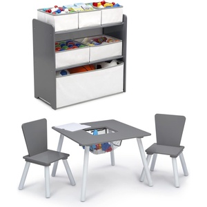 image:imageDelta Children 4Piece Toddler Playroom Set PinkWhiteGreyWhite