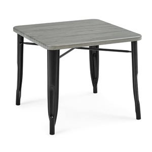 image:imageDelta Children Bistro Kids Play Table  Ideal for Arts amp Crafts Snack Time Homeschooling Homework amp More Grey MetalNatural BirchBlack With Grey Barnboard
