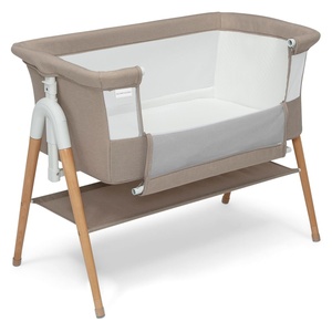 image:imageDelta Children Bondi Beechwood By The Bed Bassinet with PureAir Breathable Mesh Sheet and FSCCertified Wood TanBedside Bassinet