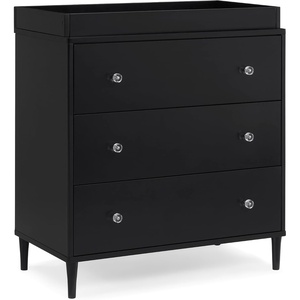 image:imageDelta Children Bowie 4in1 Convertible Acrylic Crib  Greenguard Gold Certified Black EbonyDresser