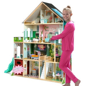 image:imageDelta Children Deluxe Maui Dollhouse  Large 4Story Dollhouse with 12 Rooms Includes 50 Accessories  Working Elevator Wave Slide LightsSounds  Fits 12inch Dolls  Pretend Play Gift for Ages 3